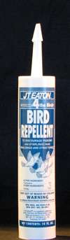 J T Eaton - 4 The Birds - Clear, non-poisonous bird repellant gel for use with caulking gun; also available as a liquid. 12 x 10 oz tubes/box